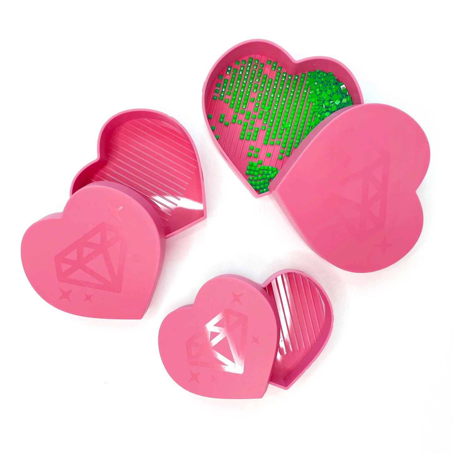 Heart-Shaped Diamond Painting Tray Set