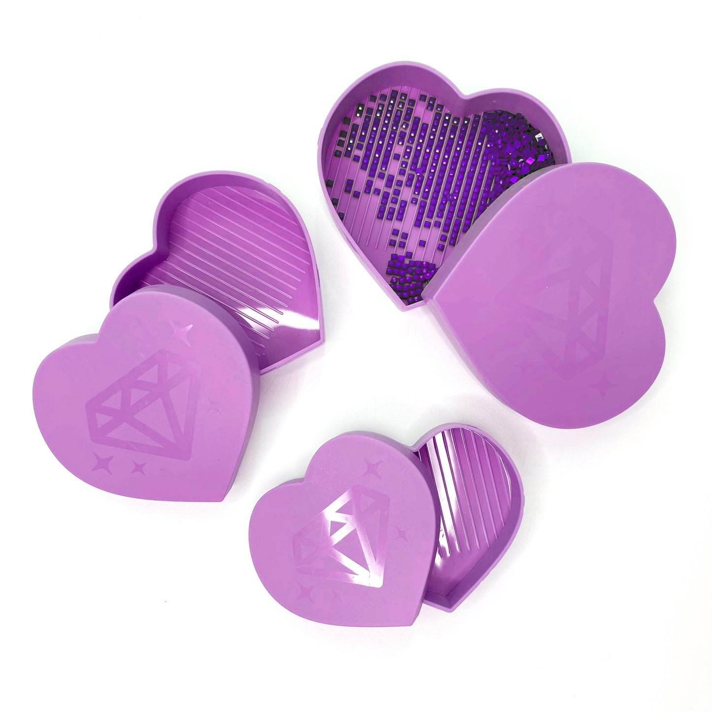 Heart-Shaped Diamond Painting Tray Set