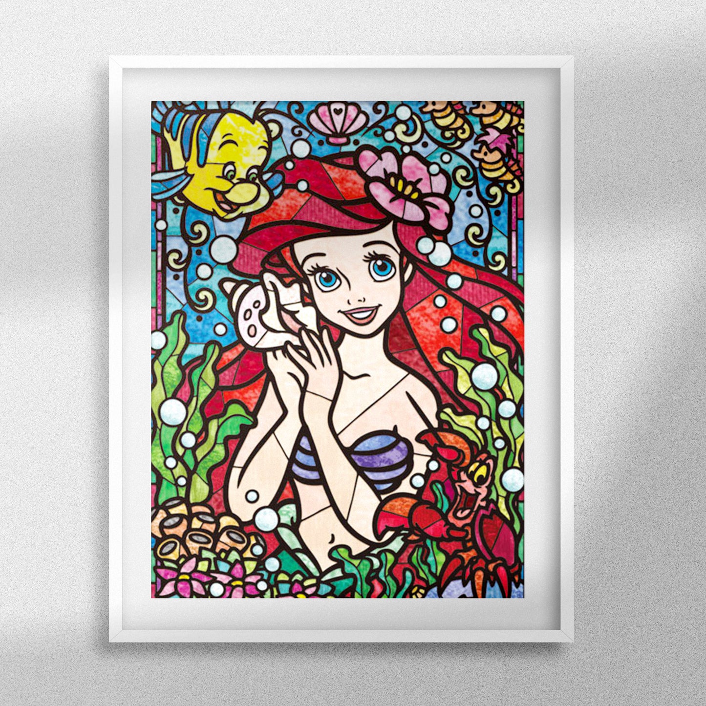 The Little Mermaid - Round with AB diamonds