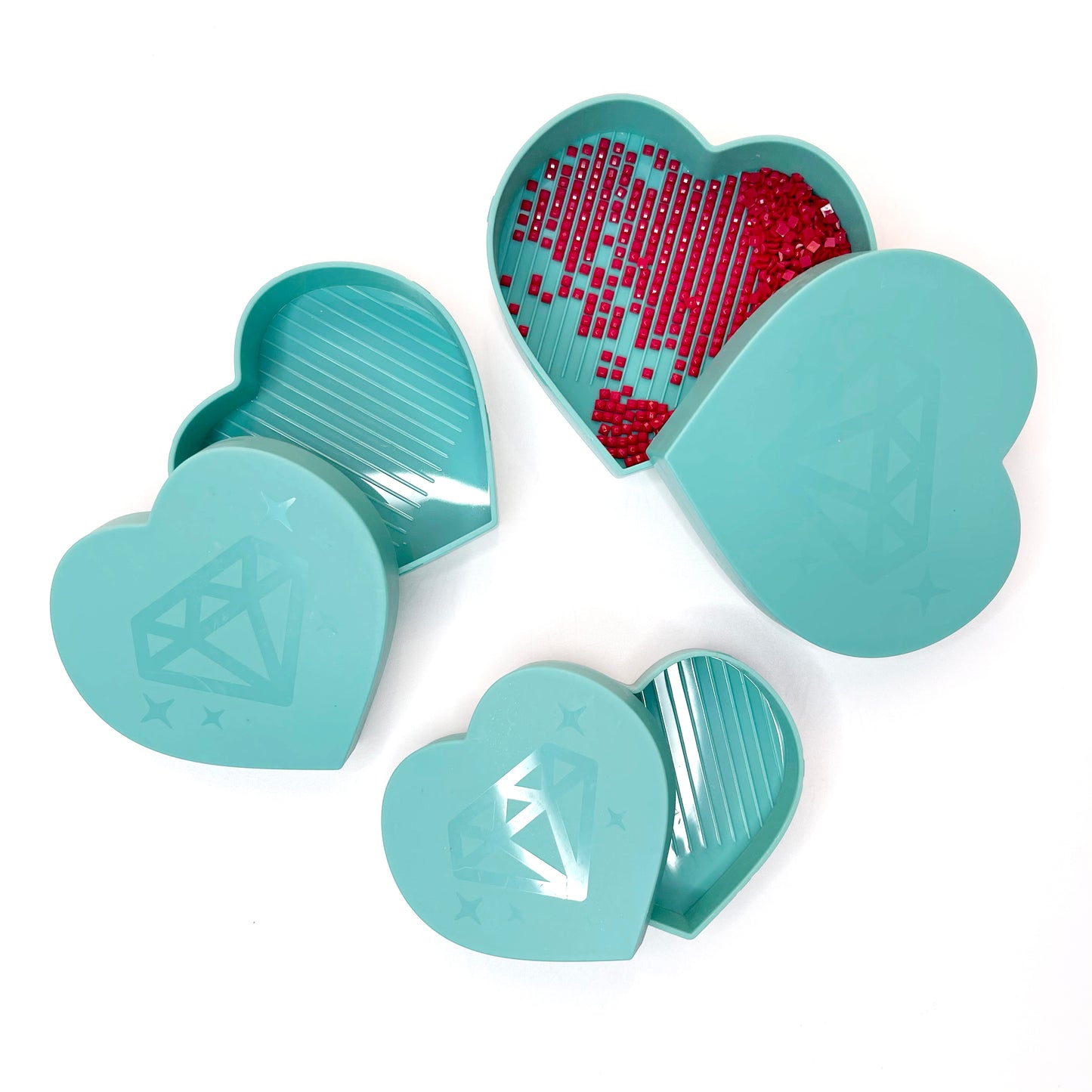 Heart-Shaped Diamond Painting Tray Set