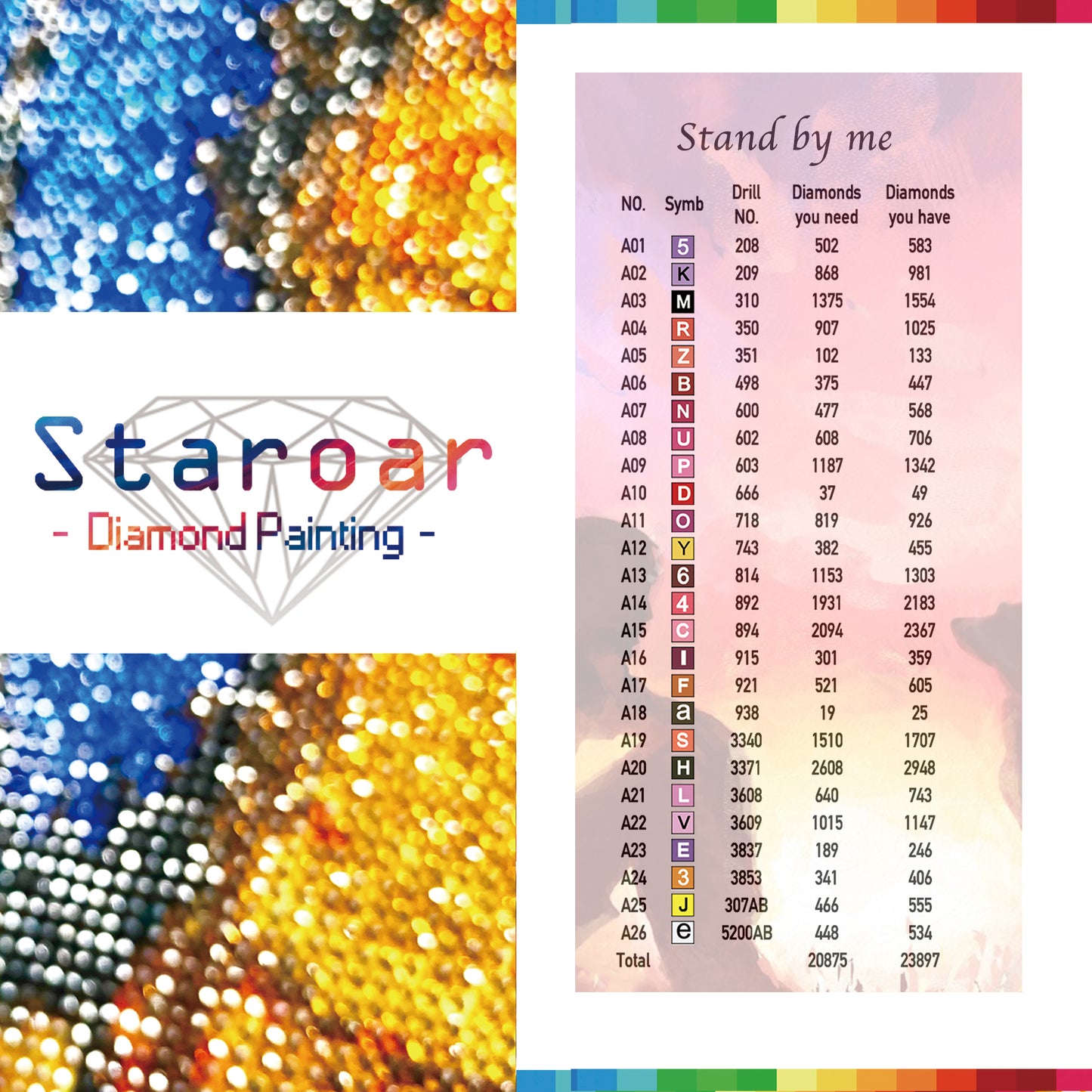 Stand by me - Redondo con diamantes AB