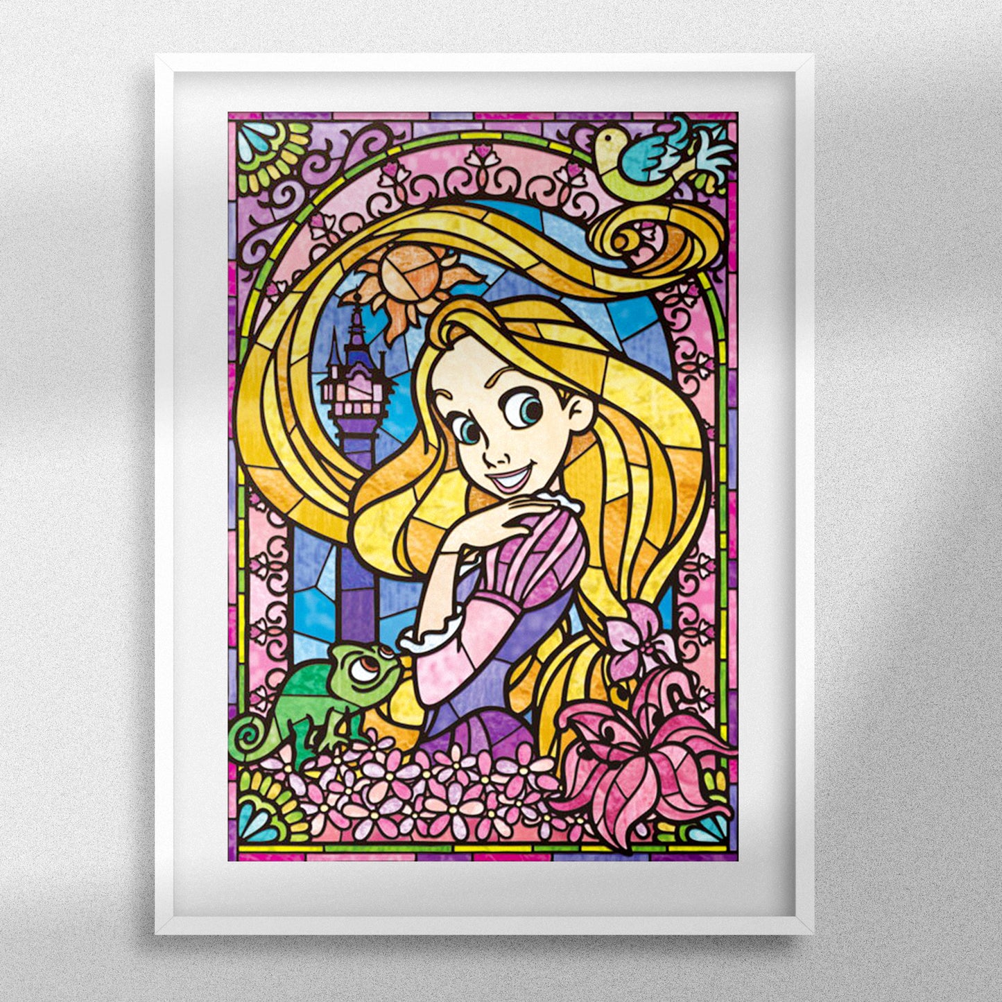 Rapunzel - Redonda / AB con diamantes de imitación