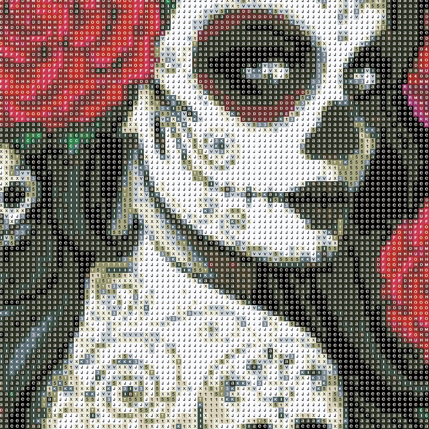 Sugar Skull Girl - Rund mit AB Diamanten