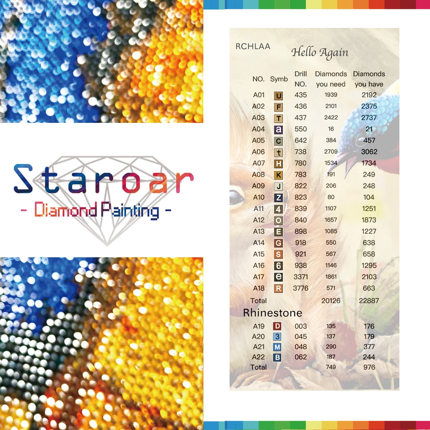 Hallo nochmal - Rund mit Strass