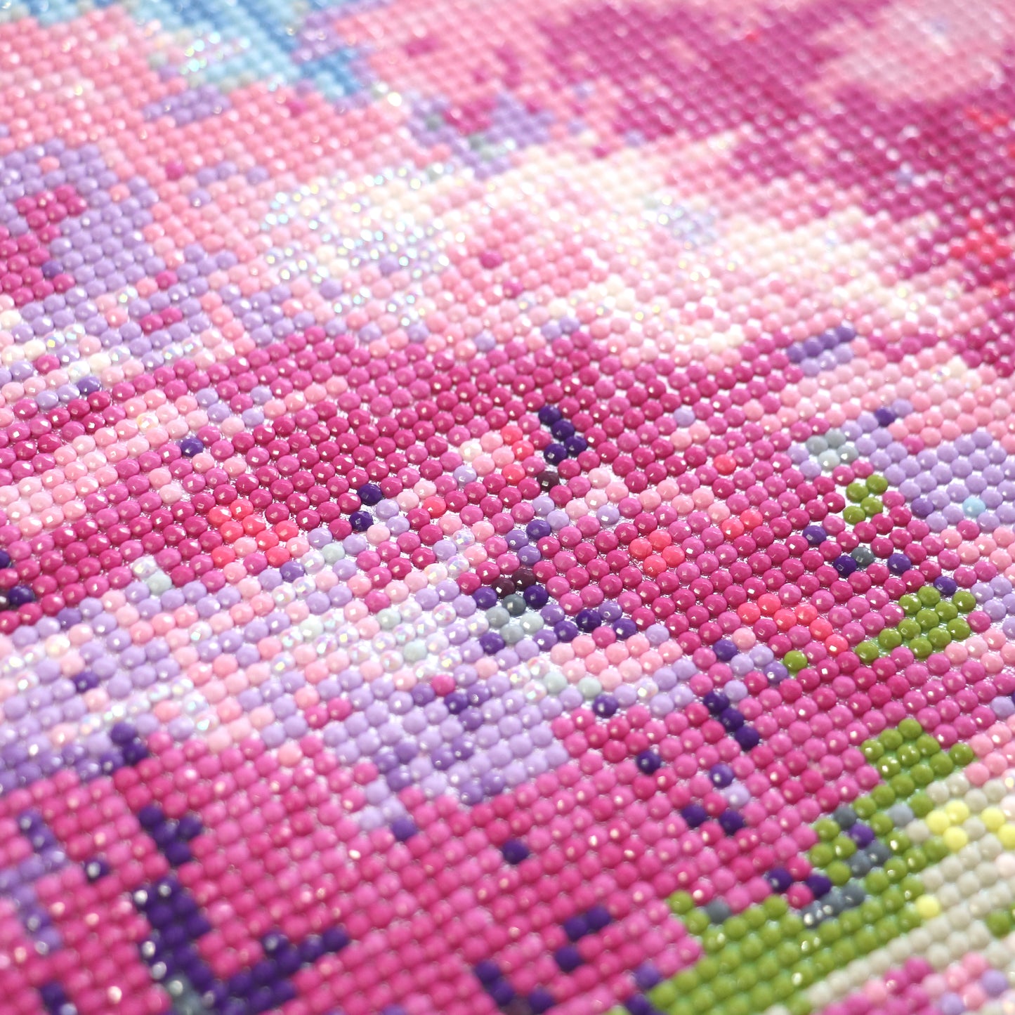 Flor de cerezo - Redonda con diamantes AB