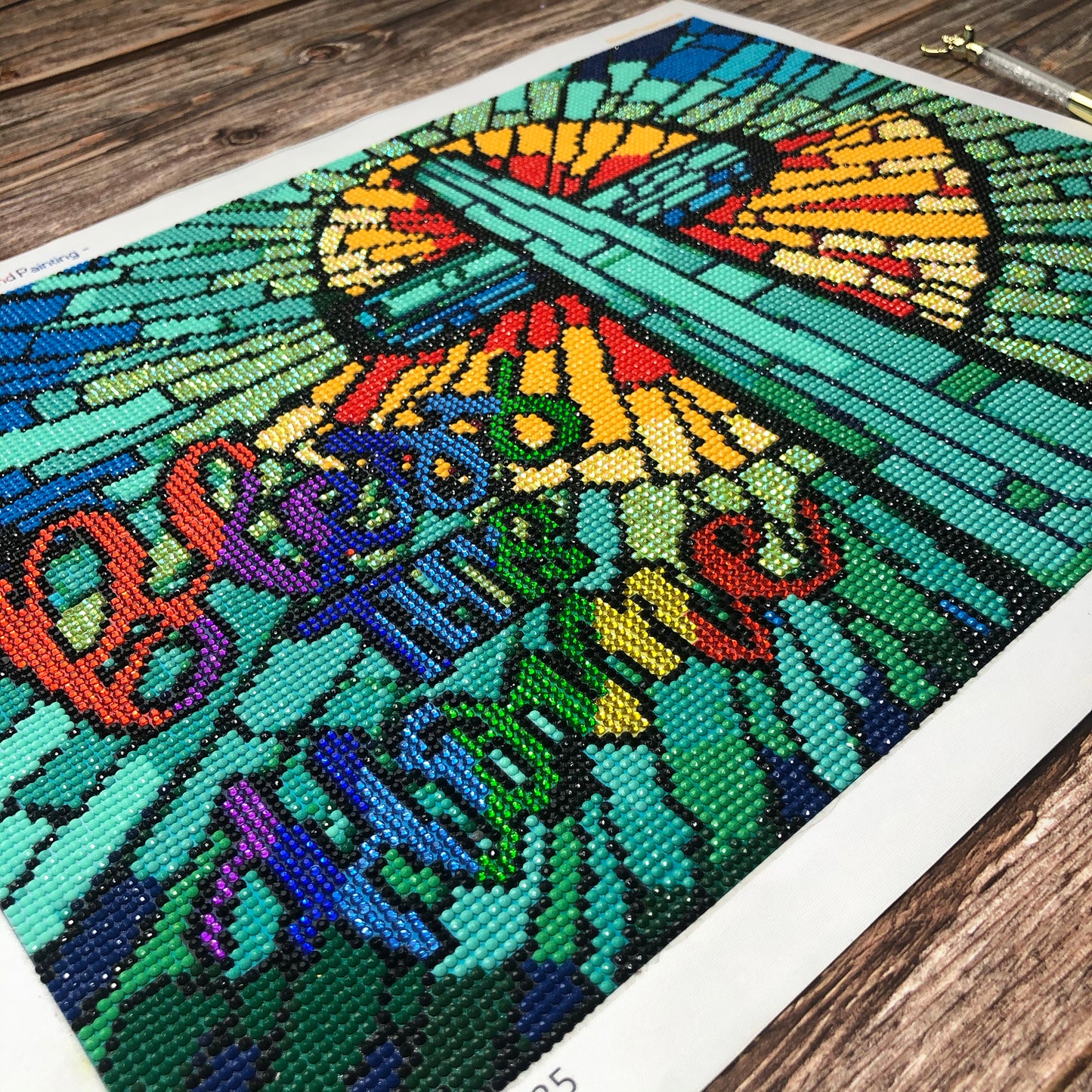 Bless This Home - Redondo / AB con diamantes de imitación