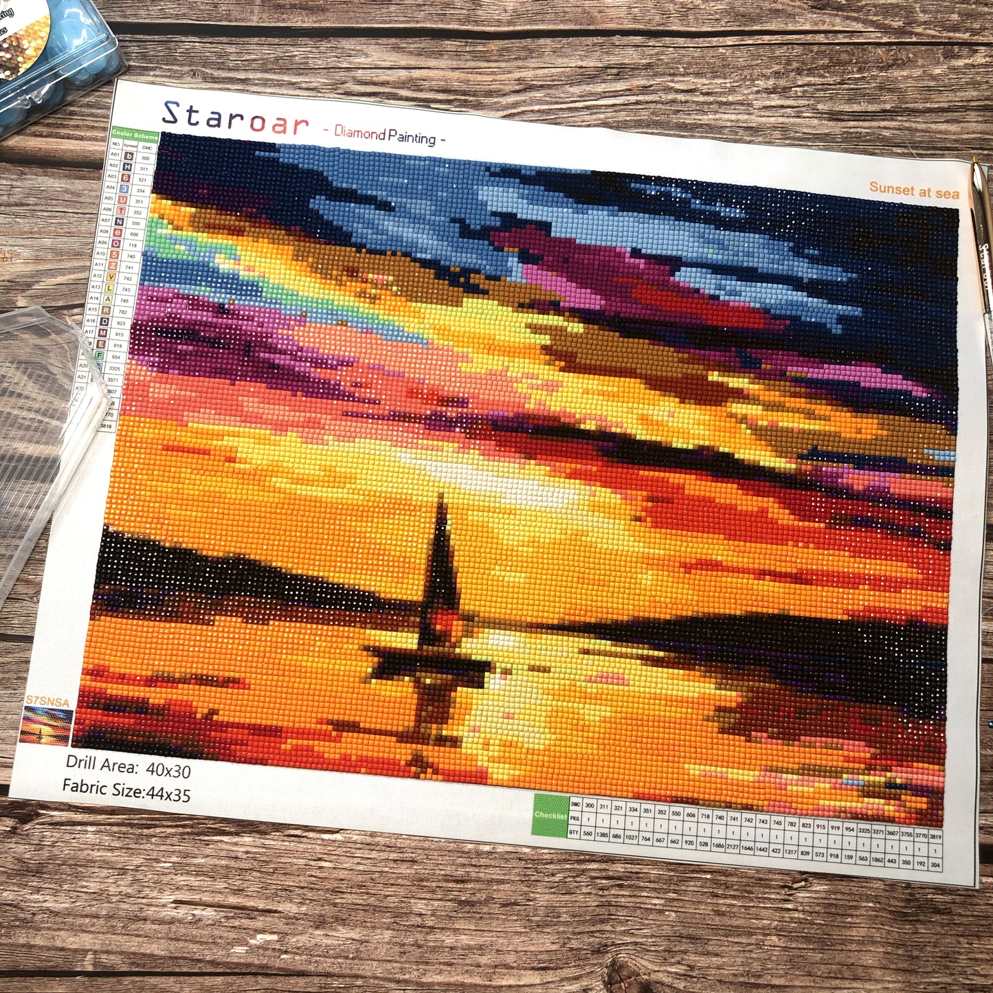 Sonnenuntergang am Meer - Full Square