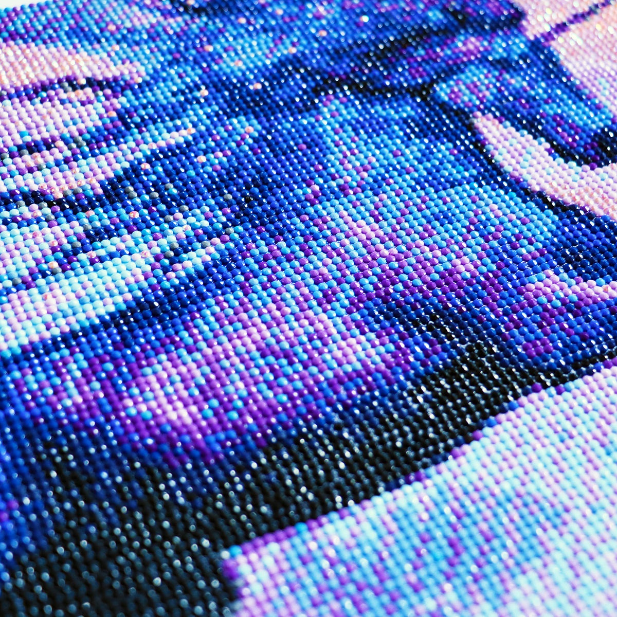Licorne Violette - Ronde /AB avec Strass