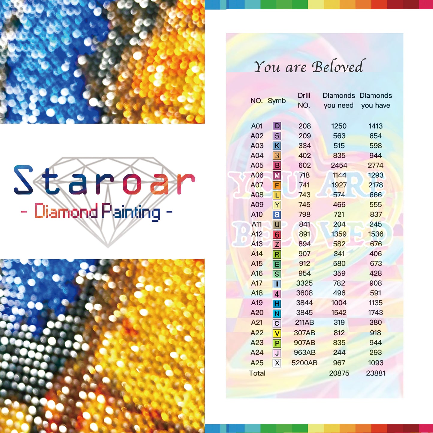 You are Beloved - Round with AB diamonds