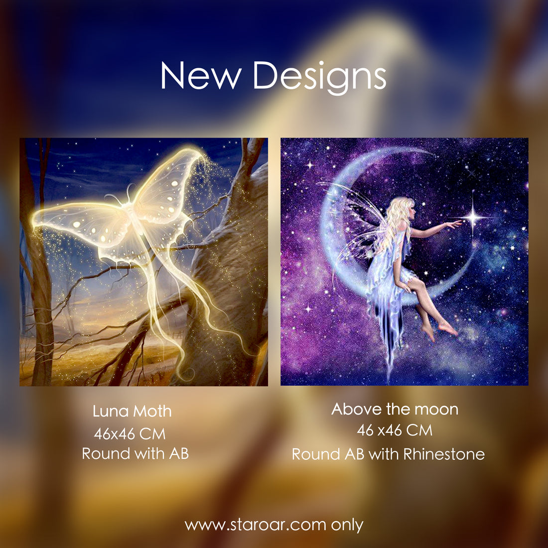 October new designs - Above the Moon and Luna Moth