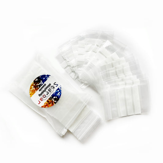 Baggies with label for diamonds storage