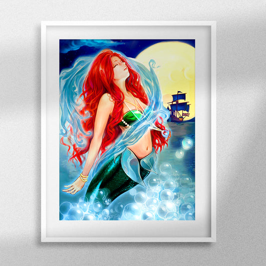 Sirena - Redonda / AB con diamantes de imitación