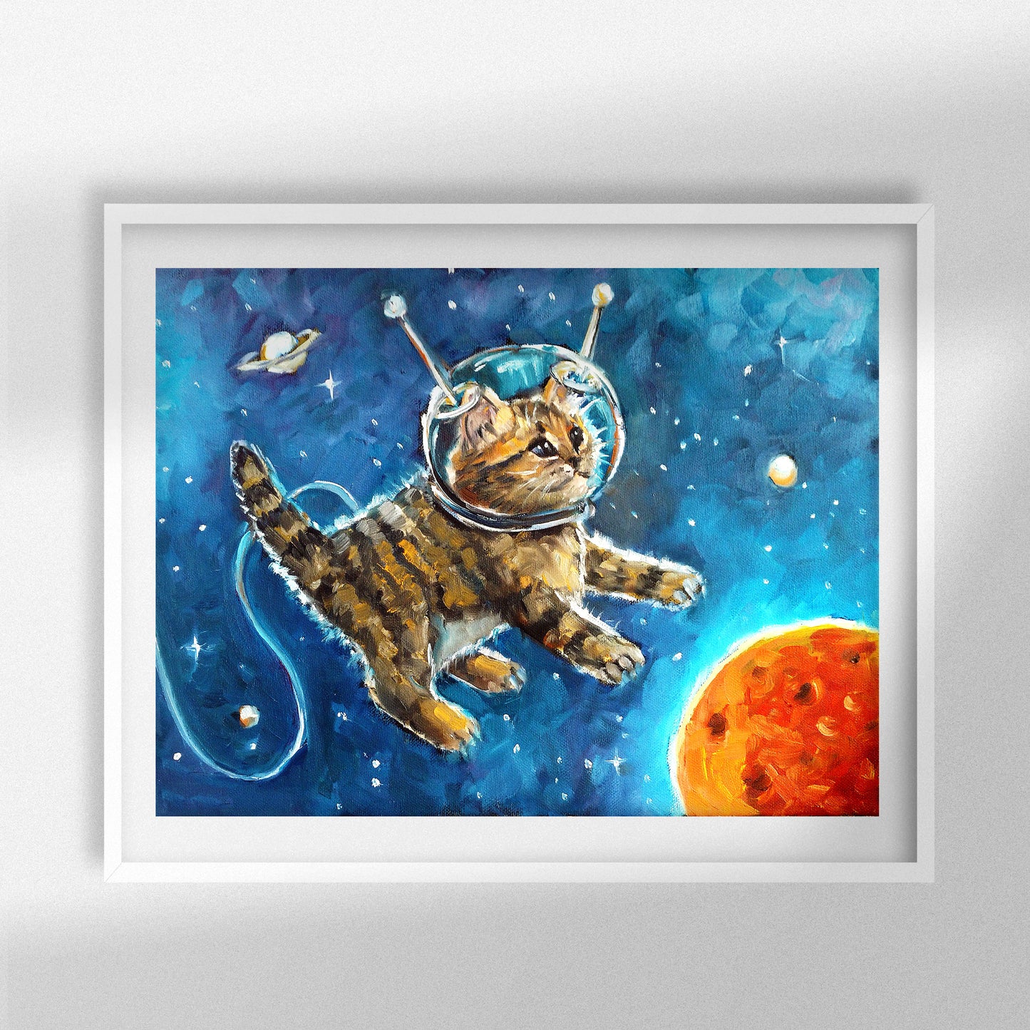 Kitten Astronaut - Full Round/AB with Rhinestone