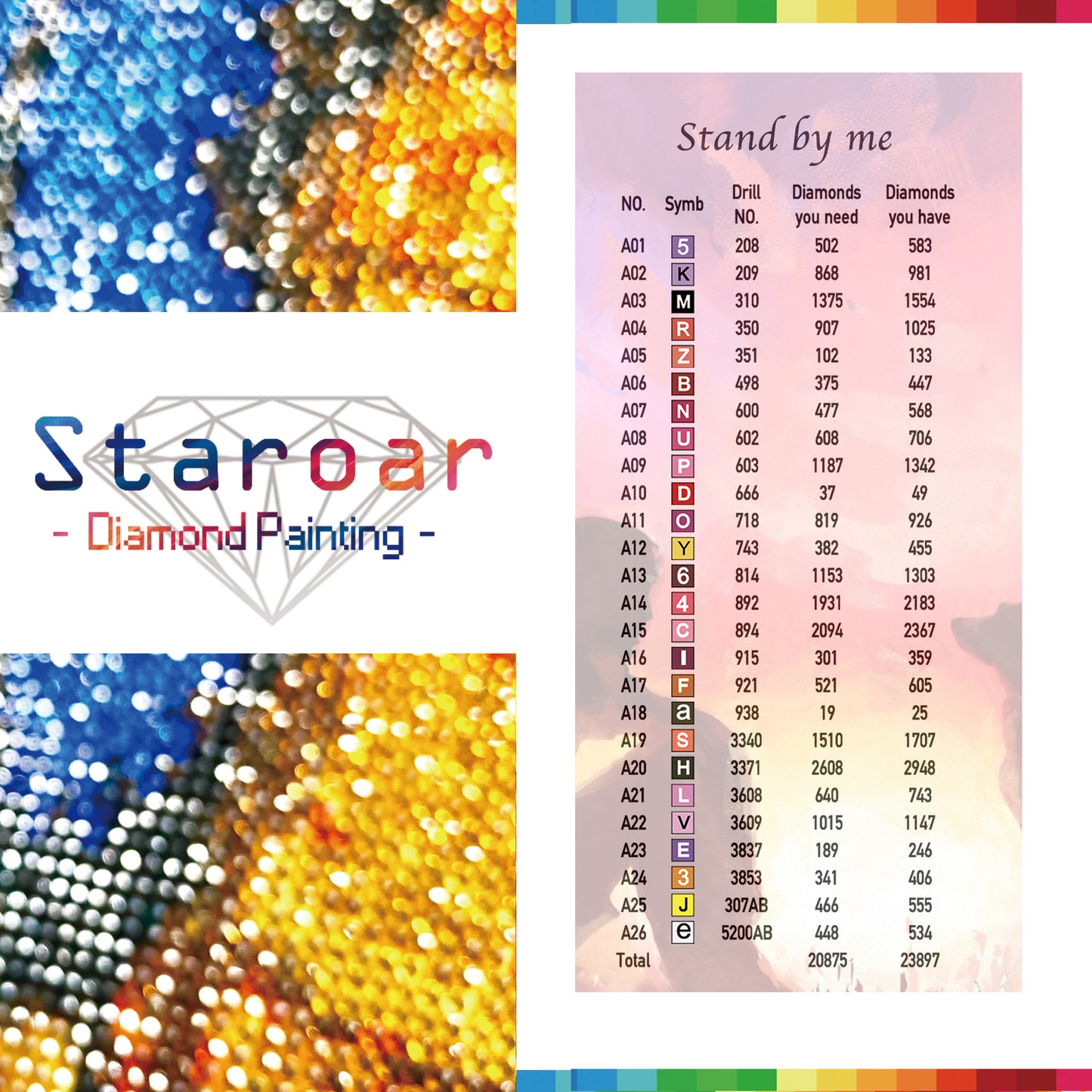 Staroar Diamond Painting Big Tray & Round Tweezers