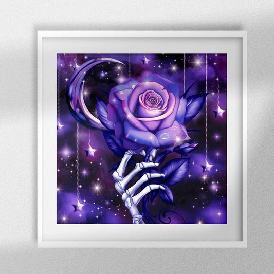 Rose Pourpre - Ronde /AB avec Strass