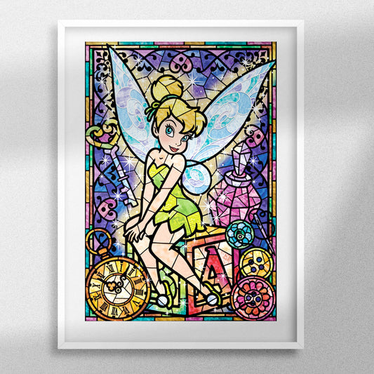 Tinker Bell - Redondo / AB con diamantes de imitación