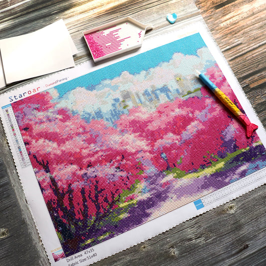 staroar diamond painting easter painting spring flower cherry blossom sakura