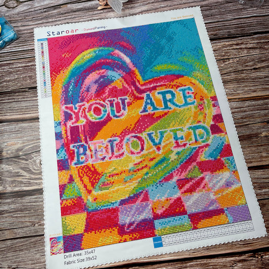 You are Beloved - Rund mit AB-Diamanten