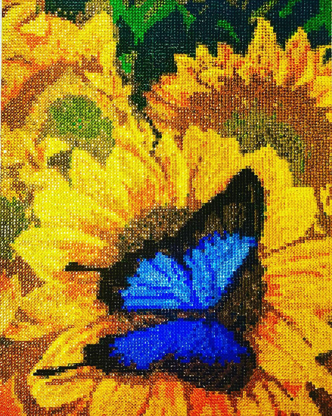 Sunflowers&Butterfly - Full Rhinestone