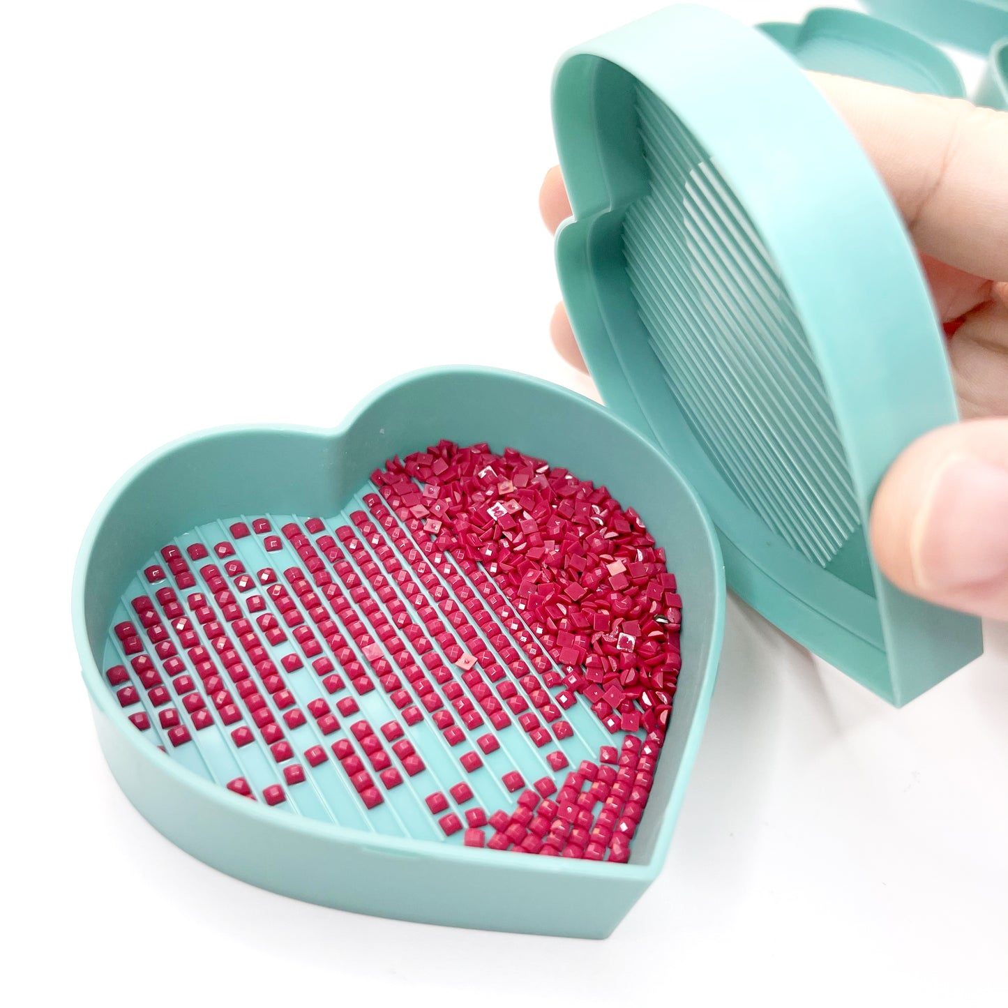 Heart-Shaped Diamond Painting Tray Set